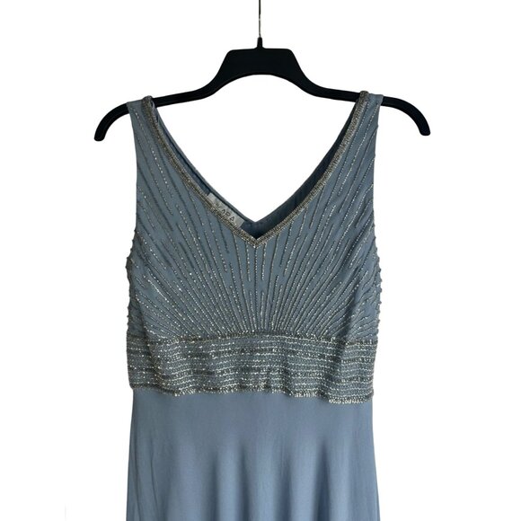 J. Kara Formal Evening Gown w Jacket MOB Dusty Blue Beaded Sz 12 New - Picture 4 of 15